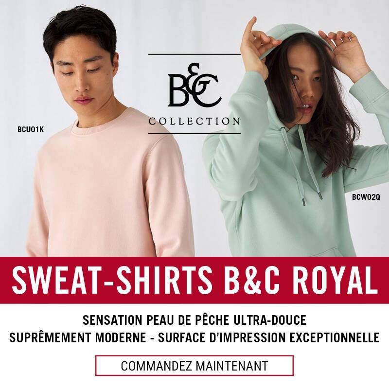 sweat B&C personnalise franck design textiles