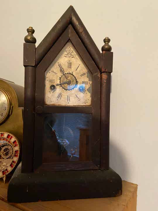 Tafelklok Waterbury Amerikaanse klok, 8 daags, met slag