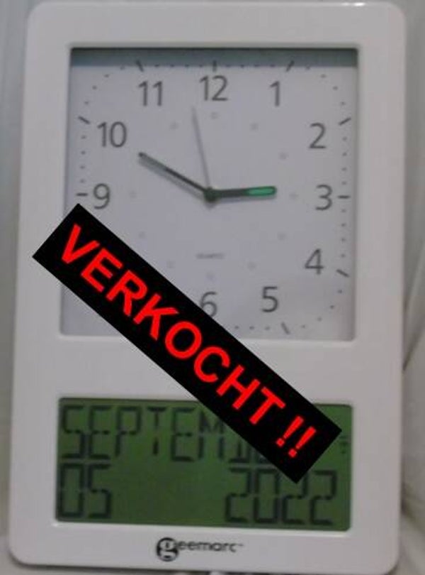 Wandklok - Dementieklok met kalender
