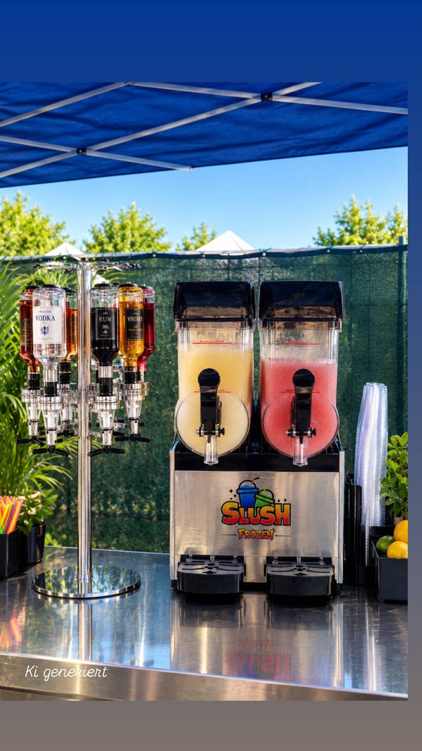 Slushmaschine mit Thekenspender 6 Flaschen
