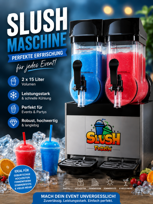 Slushmaschine 2x15 Liter