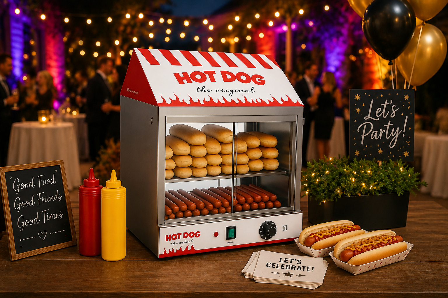 Der Hot Dog Steamer