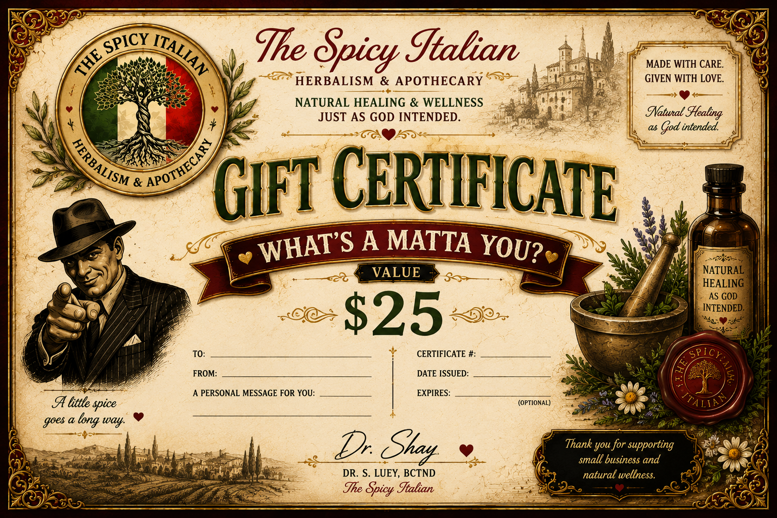 What's a matta you - $25 Gift Certificate