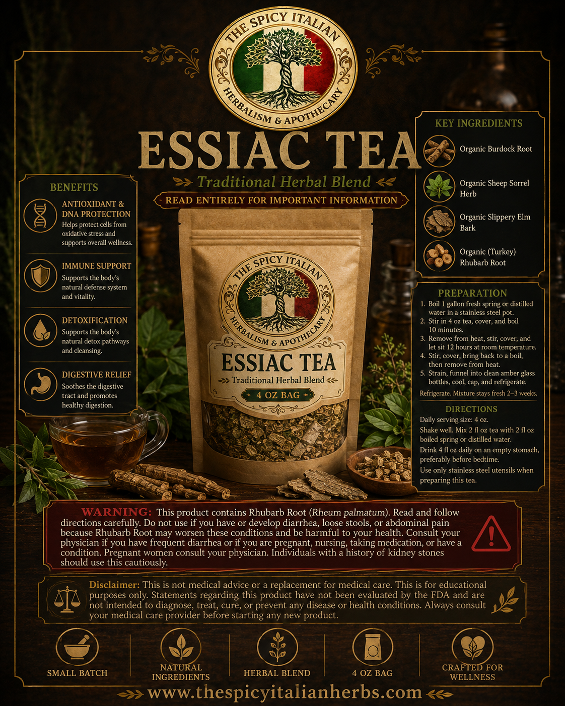 Essiac Tea Blend - 4oz bag