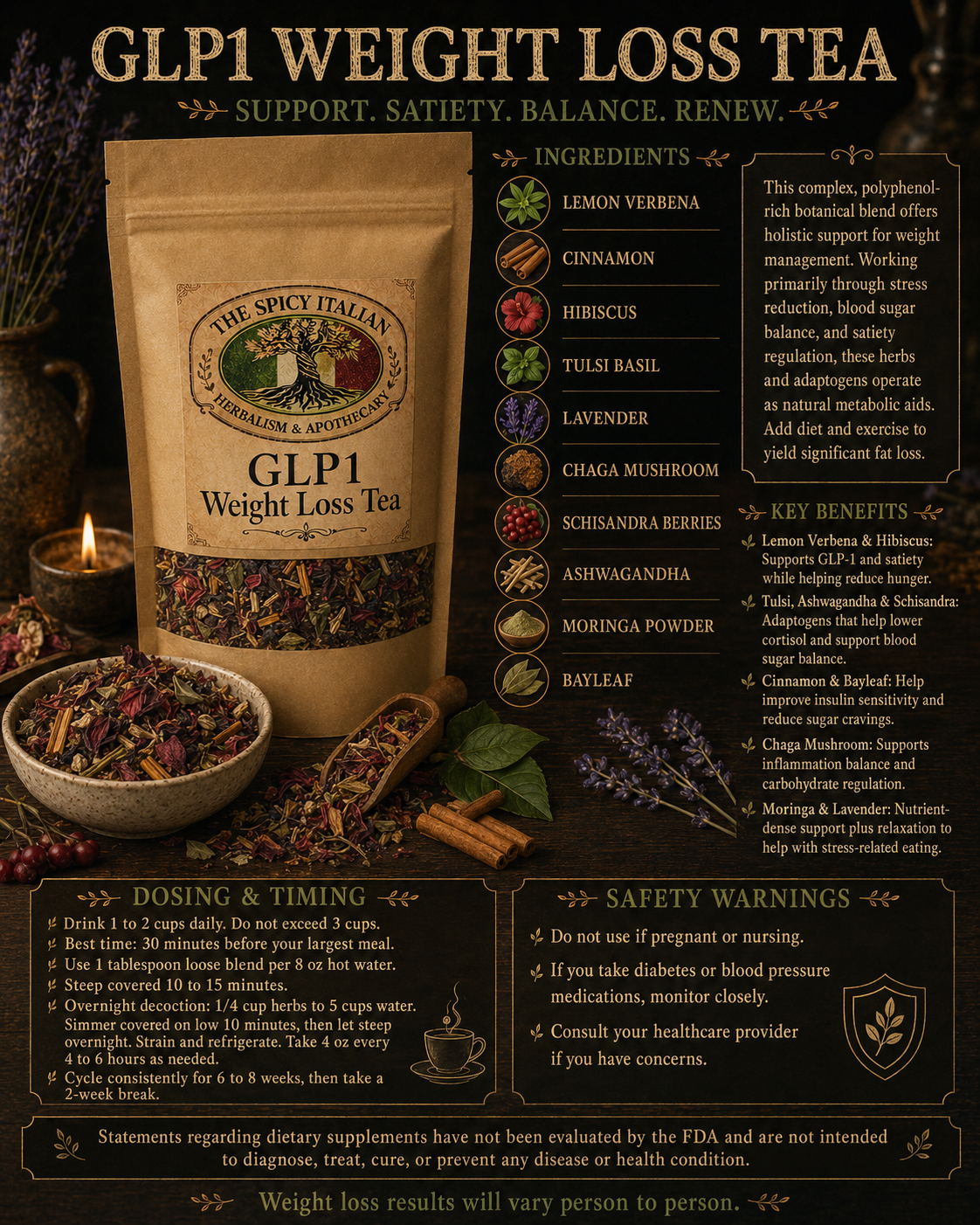 GLP1 - Weight Loss Tea Blend - 1 oz
