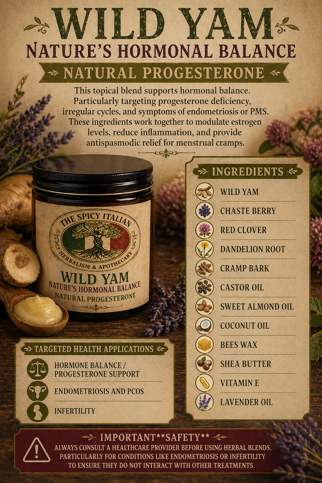 Wild Yam Nature's Hormonal Balance Natural Progesterone - 2oz