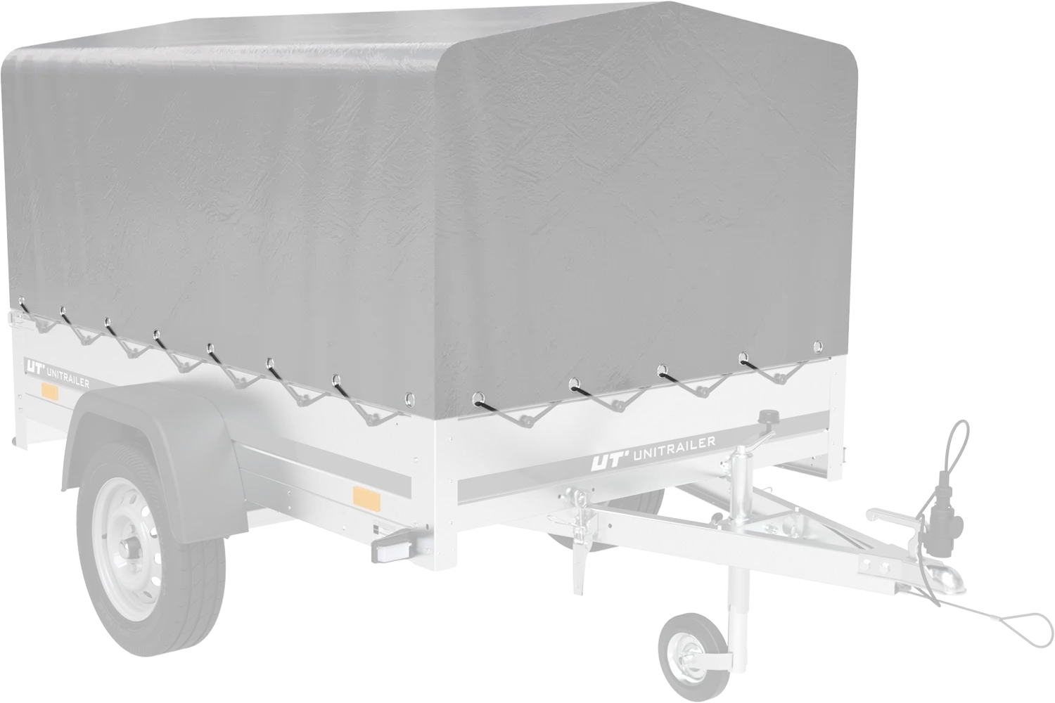 Remorque 750 kg 200 x 125 avec bâche dôme et arceau Garden Trailer 201 KIPP