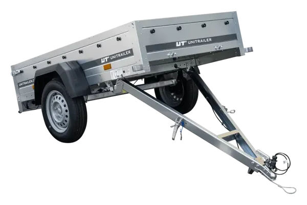 Remorque Garden Trailer 200 Kipp avec roue jockey et bâche plate bleue