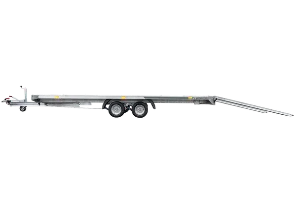 Dépanneuse plate-forme en aluminium à deux essieux UNIPLAT 600 ALU PTAC 3500 KG avec rampes de chargement