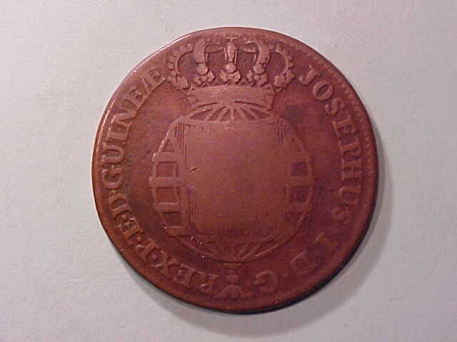 ANGOLA - D. MARIA II - 2 MACUTAS OVER 1 MACUTA 1770