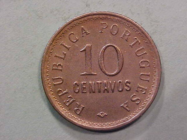 ANGOLA - 1921 - 10 CENTAVOS