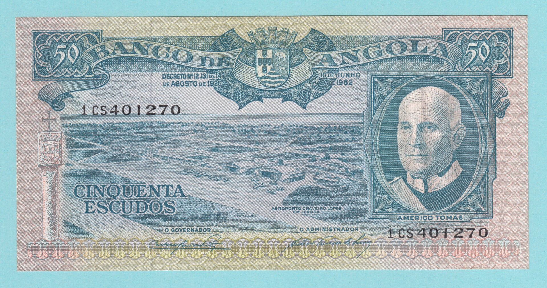 ANGOLA - 1962 - 50 ESCUDOS