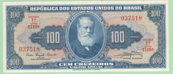 BRASIL - 1961 - C.034 - 100 CRUZEIROS