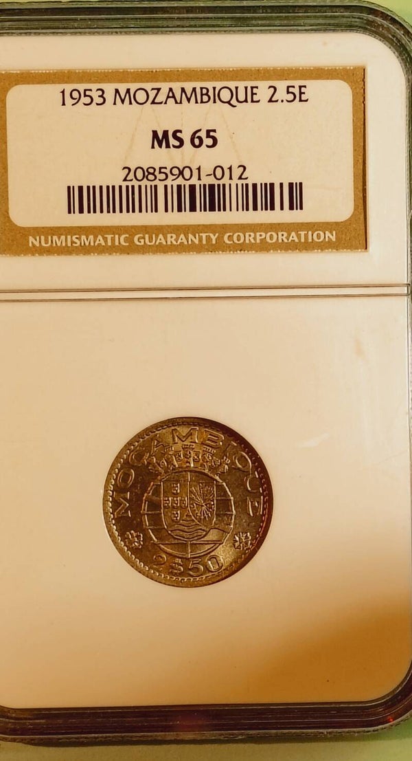 MOCAMBIQUE - 1953 - 2 1/2 ESCUDOS (MS-65)