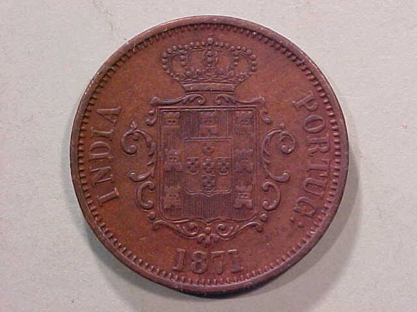 INDIA PORTUGUESA - 1871 - 30 REIS (1/2 TANGA)