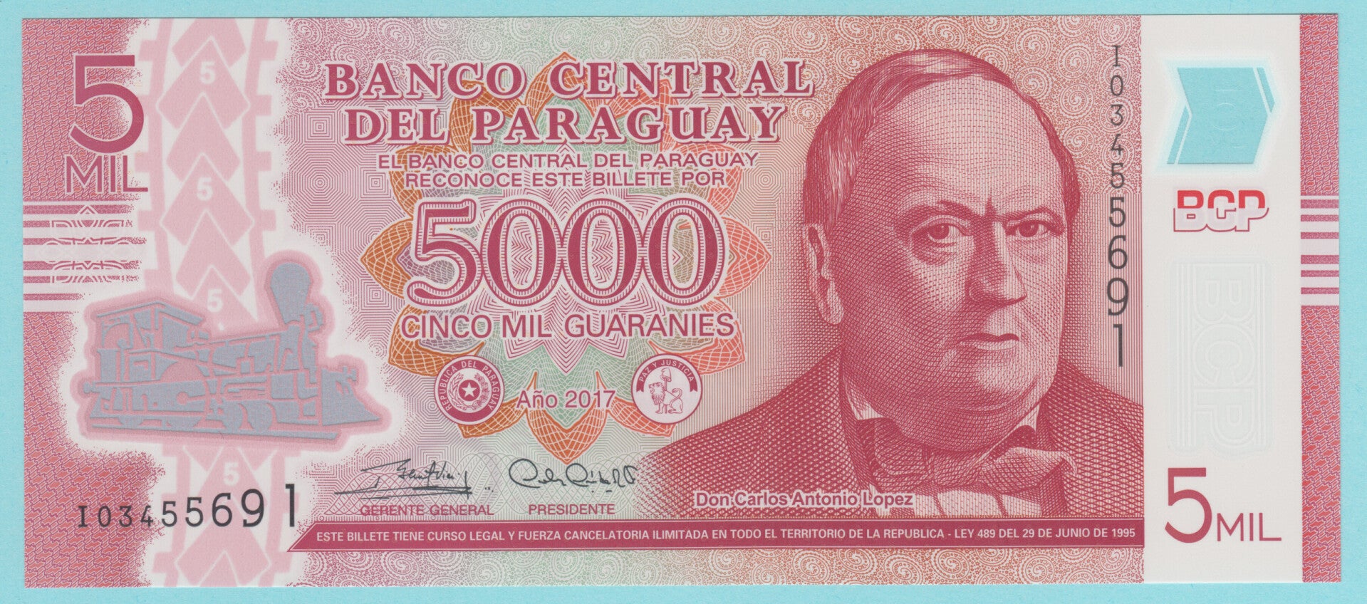 PARAGUAY - 2017 - 5000 GUARANIS