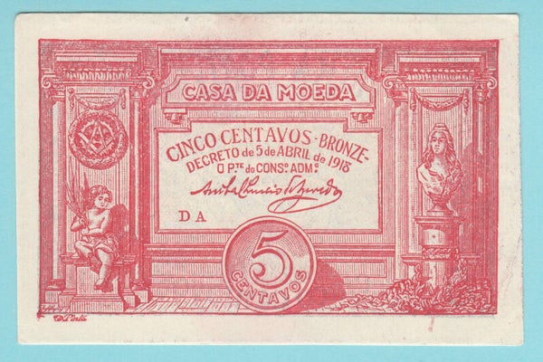PORTUGAL - CASA DA MOEDA - 5 CENTAVOS