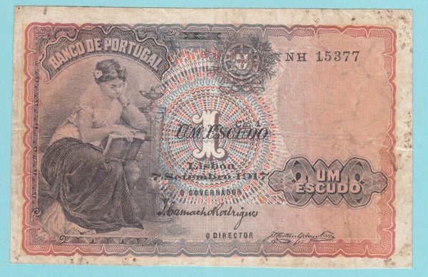 PORTUGAL - 1 ESCUDO - 7/9/1917