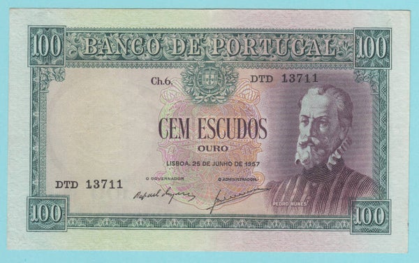 PORTUGAL - 100 ESCUDOS - 1957