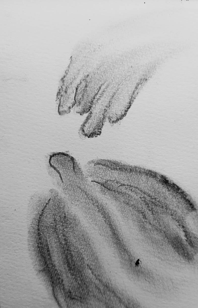 Corps n°16, 2018, fusain