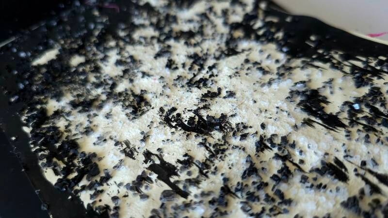 (détail) Cassé n°4, 2018, encre de chine et sel