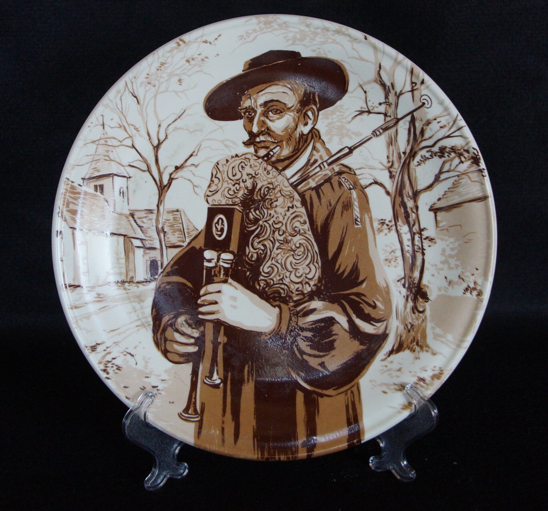 Dinerbord frans porselein REC Castelroux / Dinner plate French porcelain REC Castelroux / Assiette plate en porcelaine française REC Castelroux