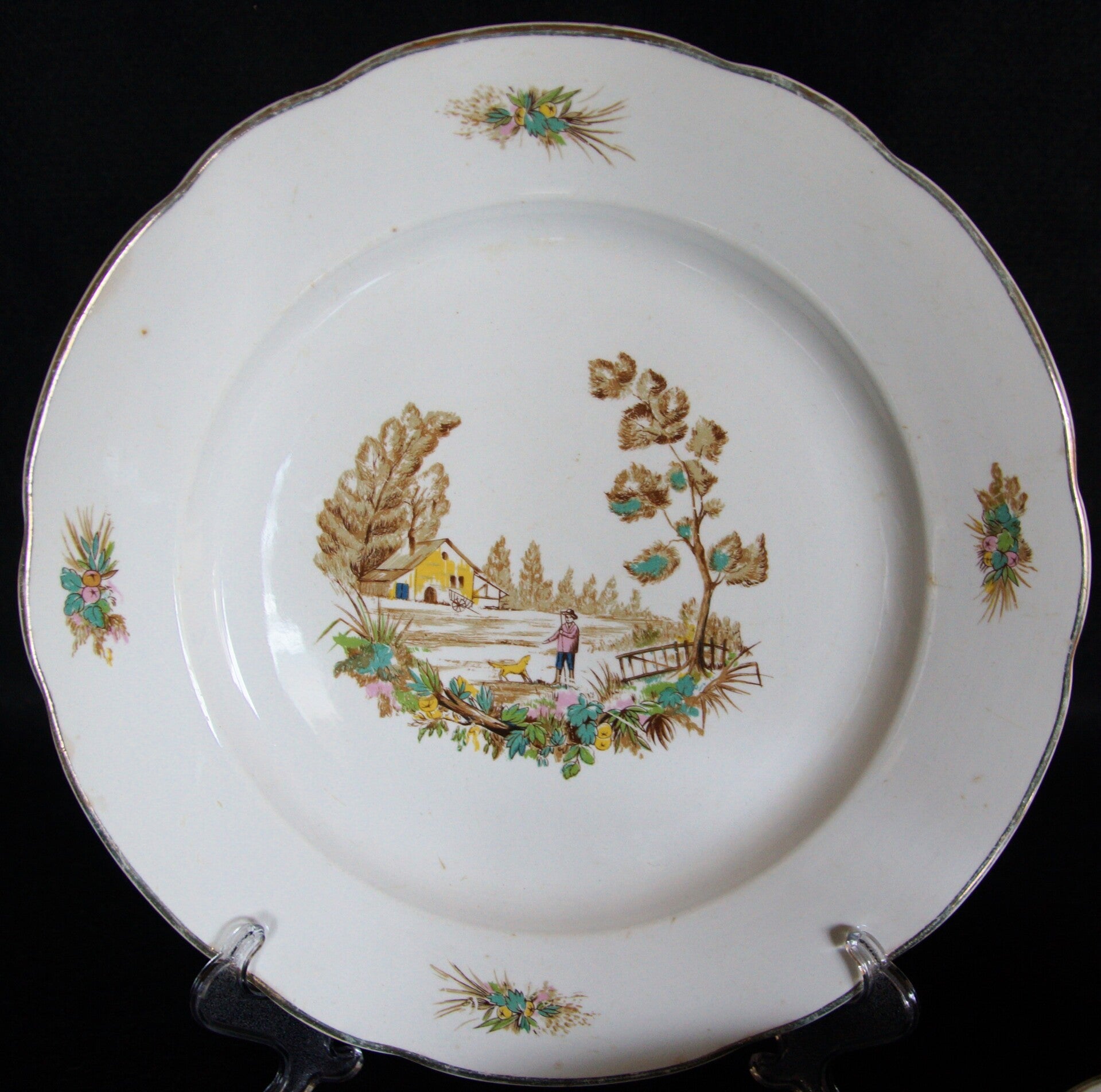 Digoin & Sarreguemines France Marseille dinerborden set / dinner plates / assiettes