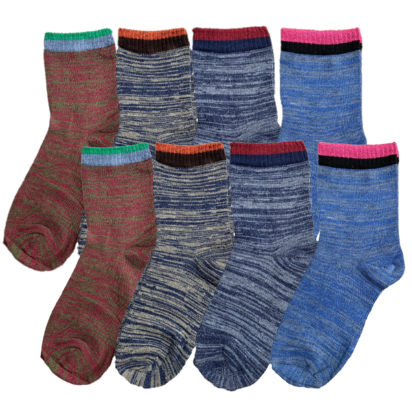 bamboe sokken multi color per 4