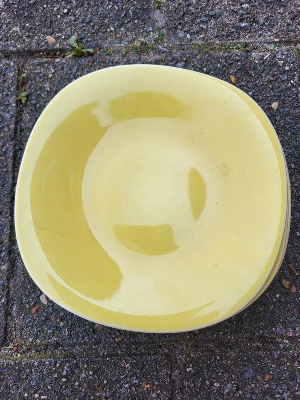 victoria geel vierkant afgerond ondertas bord