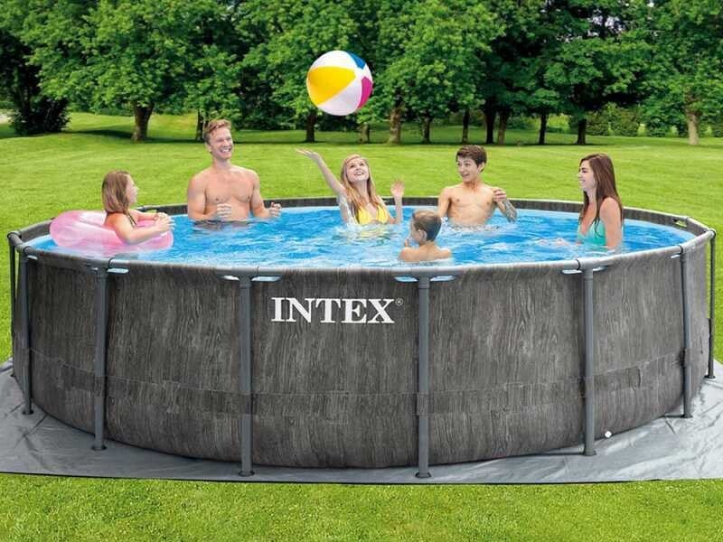 Intex Prisma Frame Greywood 26742NP - Ø457x122 cm - Piscina Rotonda