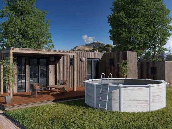 Gre Finlandia Rotonda Ø350 x 120 cm - Piscina fuori terra in acciaio