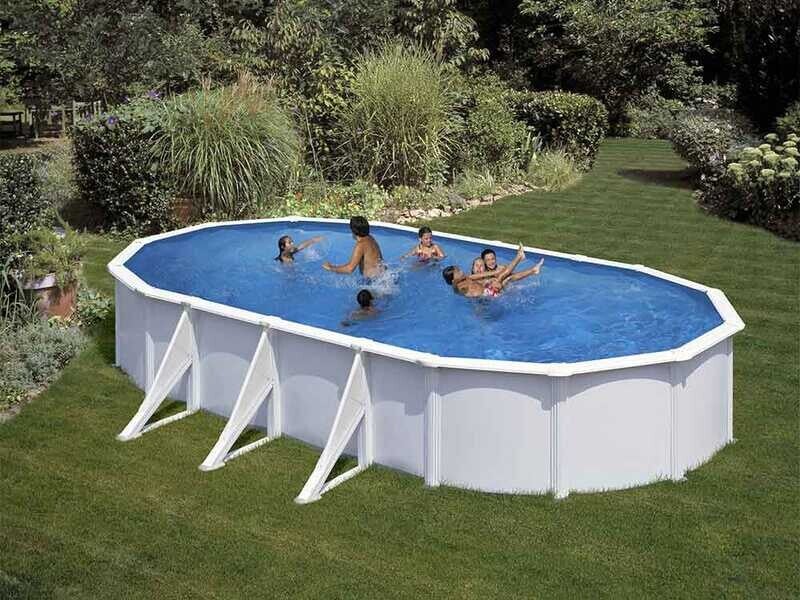 Gre Fidji Ovale 730x375x120cm - Piscina fuori terra in acciaio