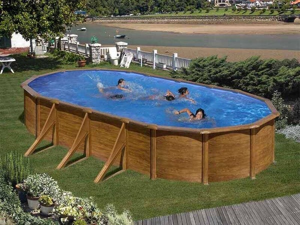 Gre Pacific Ovale 730x375x120cm - Piscina fuori terra in acciaio