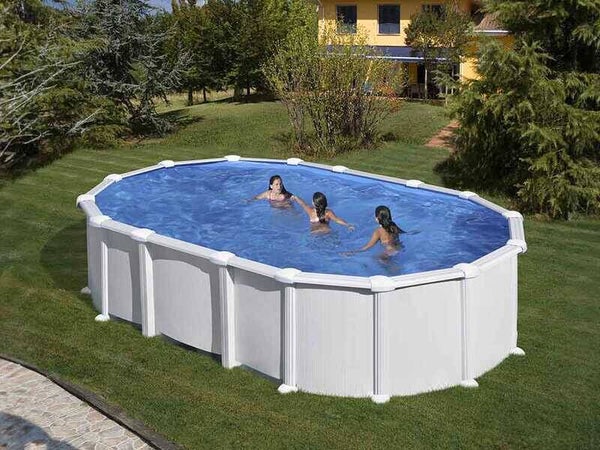 Gre Haiti Ovale 610x375x132cm - Piscina fuori terra - Traverse interrate