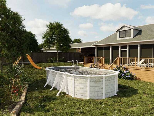 Gre Finlandia Ovale 730x375x120cm - Piscina fuori terra in acciaio