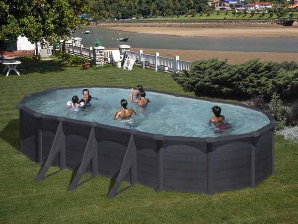 Gre Granada Ovale 730x375x132cm - Piscina fuori terra in acciaio