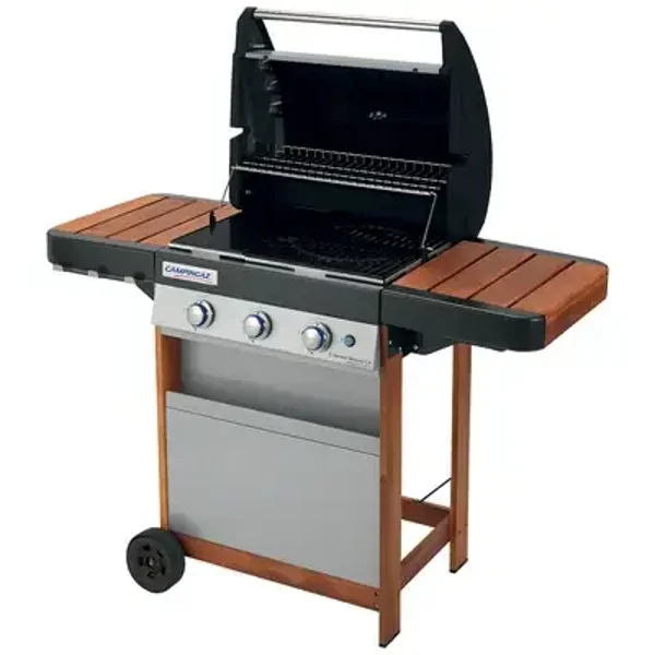 Campingaz 3 Series Woody LX - Barbecue a gas - Ripiani laterali pieghevoli