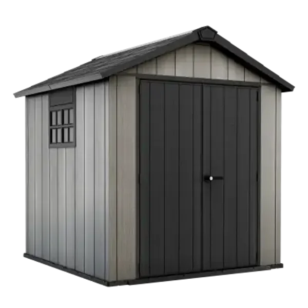 Keter Oakland 757 - Casetta da giardino - Con porta a doppia anta e finestra -229x223.5x242 cm