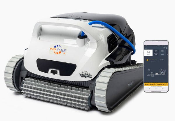 Dolphin Poolstyle 35i IoT Wi-Fi Bluetooth APP MyDolphin Plus Digital - Robot Elettrico Pulitore per Piscina fino a 12 Mt - FONDO + PARETI + LINEA - MY2026