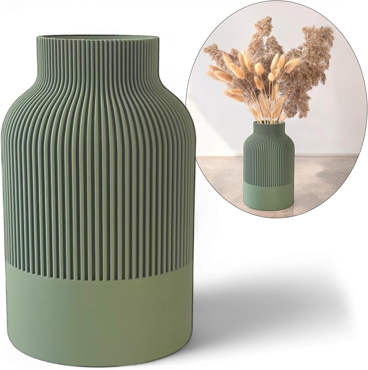 Eine grüne Vase