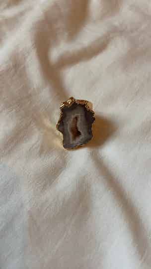 White Nature Stone Ring