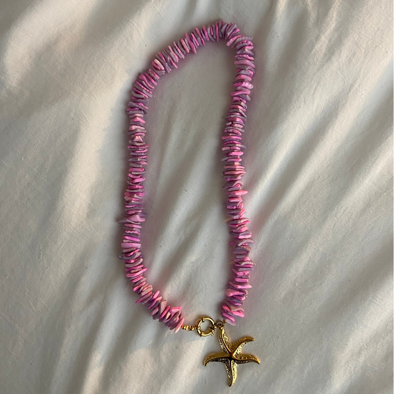 Fuchsia Shell Necklace