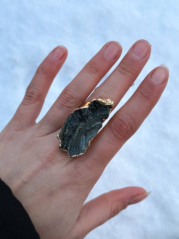 Nature Stone Ring Black