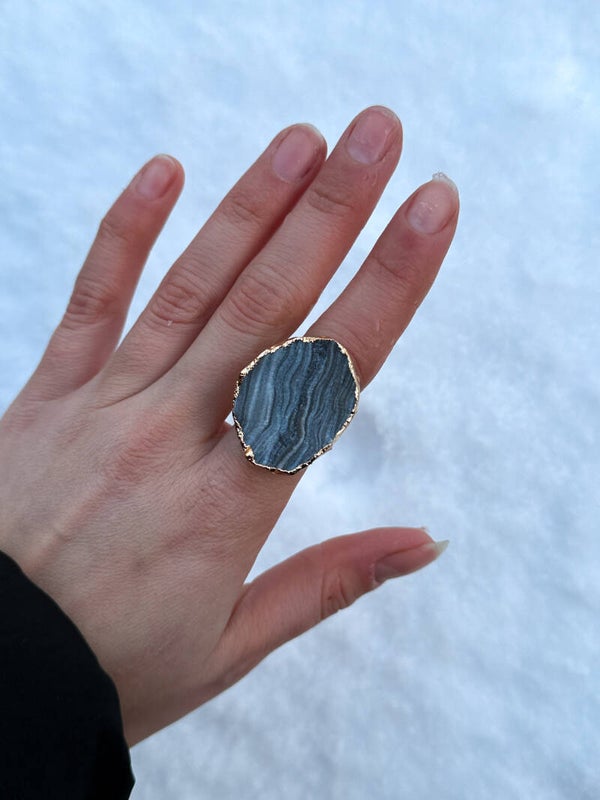 Nature Stone Ring Black