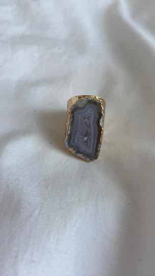 White Nature Stone Ring