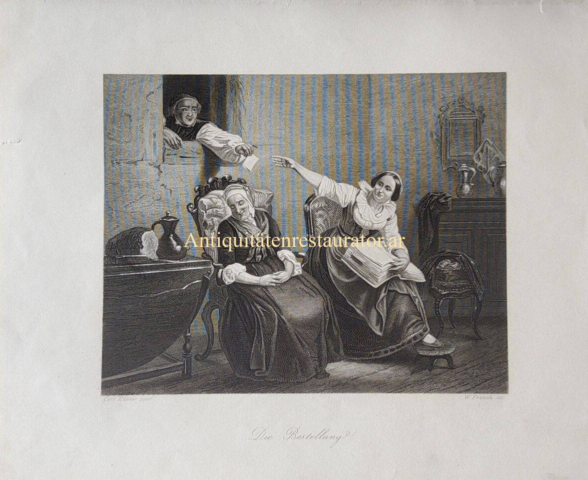 Die Bestellung, Stahlstich von French