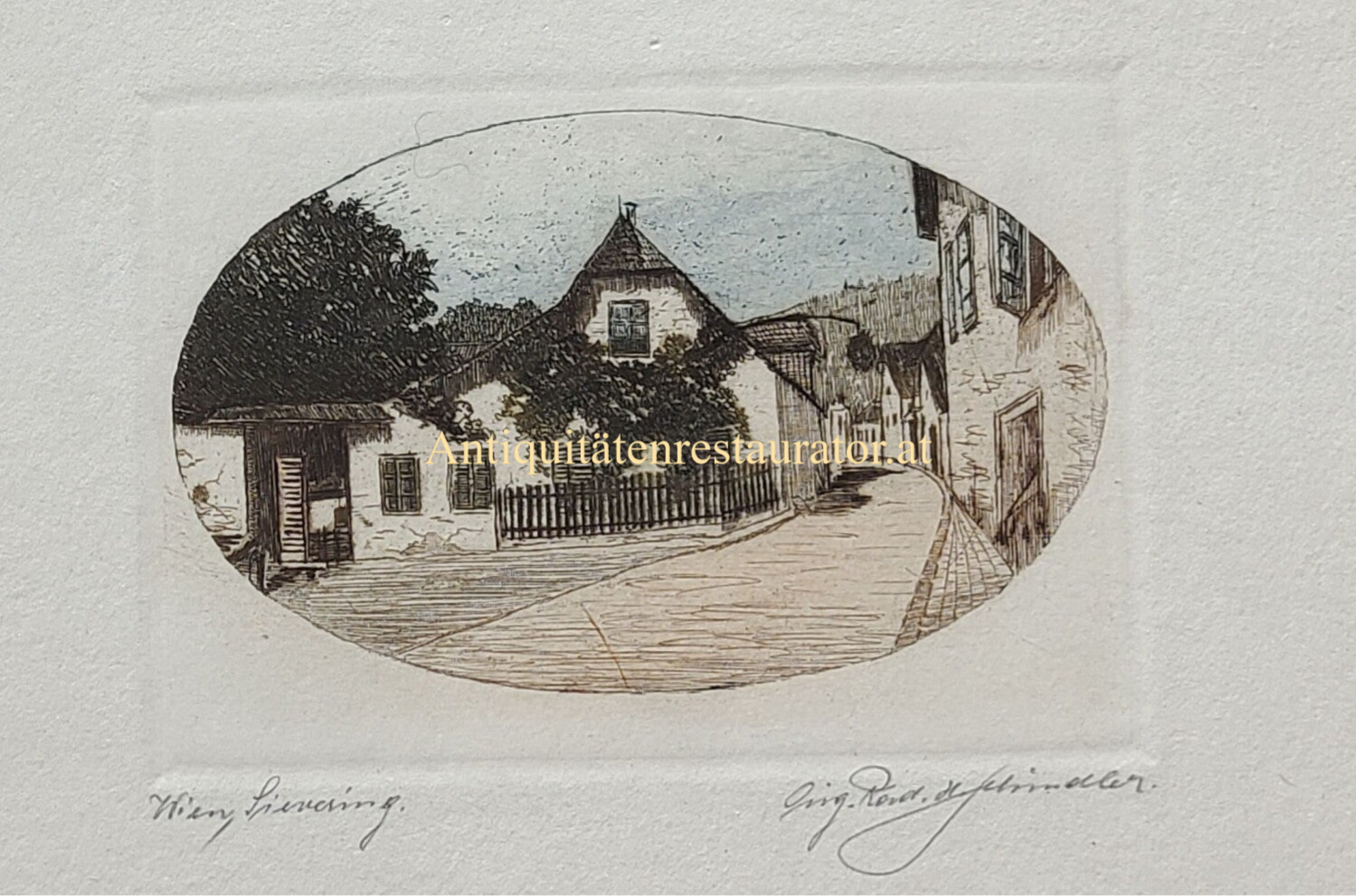 Wien, Sievering Radierung von Hans Schindler