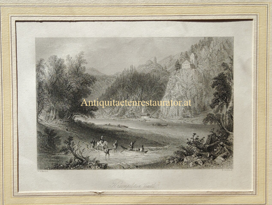 Burg Krämpelstein Stahlstich nach Bartlett