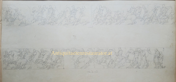 Johann Nepomuk Ender, Bleistiftskizze Parthenonfries Nordseite