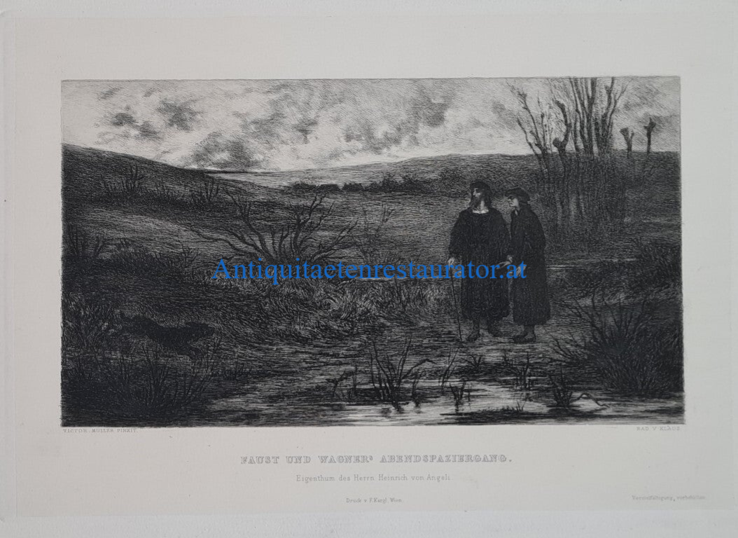 Faust und Wagners Abendspaziergang, Radierung